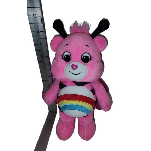 Care Bears Love-A-Lot Bear Plush Toy With Rainbow Belly & Pink Ladybug Wings - Picture 4 of 12